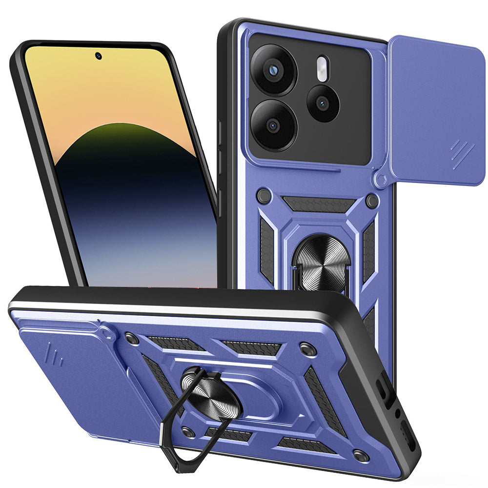 Custodia per Xiaomi Redmi Note 14 5G, Techsuit, CamShield, Blu