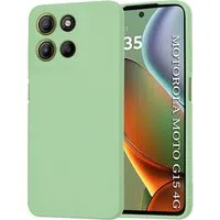 Custodia per Motorola Moto G15 / G15 Power, Techsuit, SoftFlex, Verde Chiaro — 3