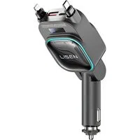 Caricabatterie Auto Con Cavo USB-C / Lightning Lisen Display, 96W, 3A, 1 x USB-A - 1 x USB-C, Nero YL0224080017 — 3