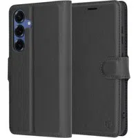 Custodia per Samsung Galaxy S25 S931, Techsuit, Leather Folio, Nera — 3