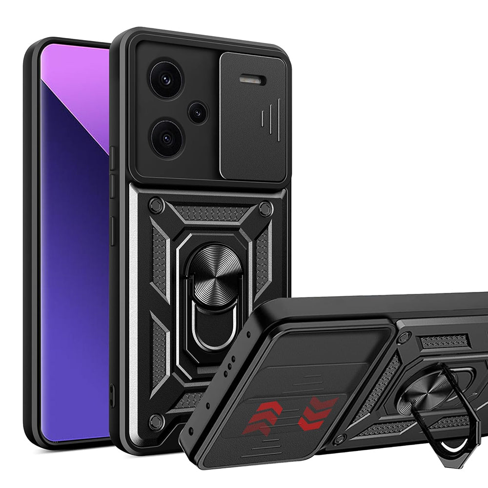 Custodia per Xiaomi Redmi Note 13 Pro+, Techsuit, CamShield, Nera
