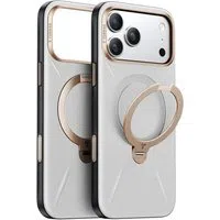 Custodia MagSafe per Apple iPhone 17 Pro, Torras, QPRO Leather, Grigio — 3