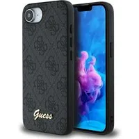 Custodia per Apple iPhone 17e / 16e, Guess, 4G Script Logo, Nera — 3