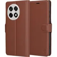 Custodia per OnePlus 13R, Techsuit, Leather Folio, Marrone — 3