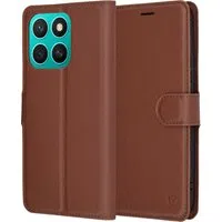 Custodia per Honor X8c, Techsuit, Leather Folio, Marrone — 3
