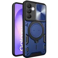 Custodia per Samsung Galaxy S26 FE / S25 FE, Techsuit, CamGuard Pro, Blu — 3