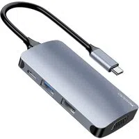 Hub USB-C Yesido HB16, 7in1, Grigio — 3