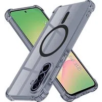 Custodia MagSafe per Samsung Galaxy A56 A566, Techsuit, Shockproof Clear, Fumè — 3