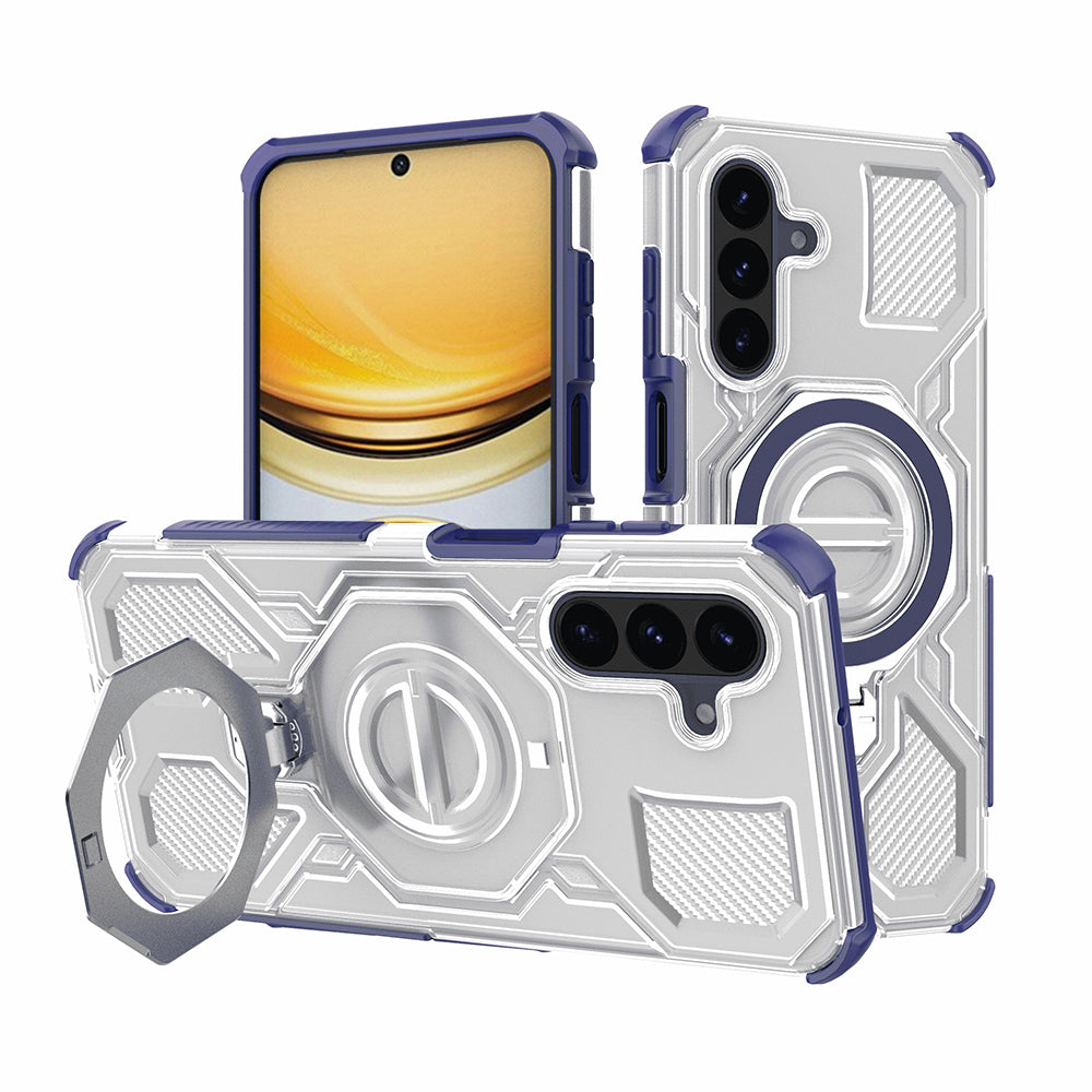Techsuit Custodia per Samsung Galaxy A57 5G, Techsuit, Carbon Shield Pro, Blu