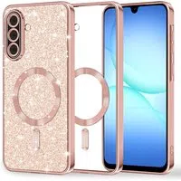 Custodia MagSafe per Samsung Galaxy A17 4G / A17 5G, Techsuit, Luxury Glitter, Rosa — 3