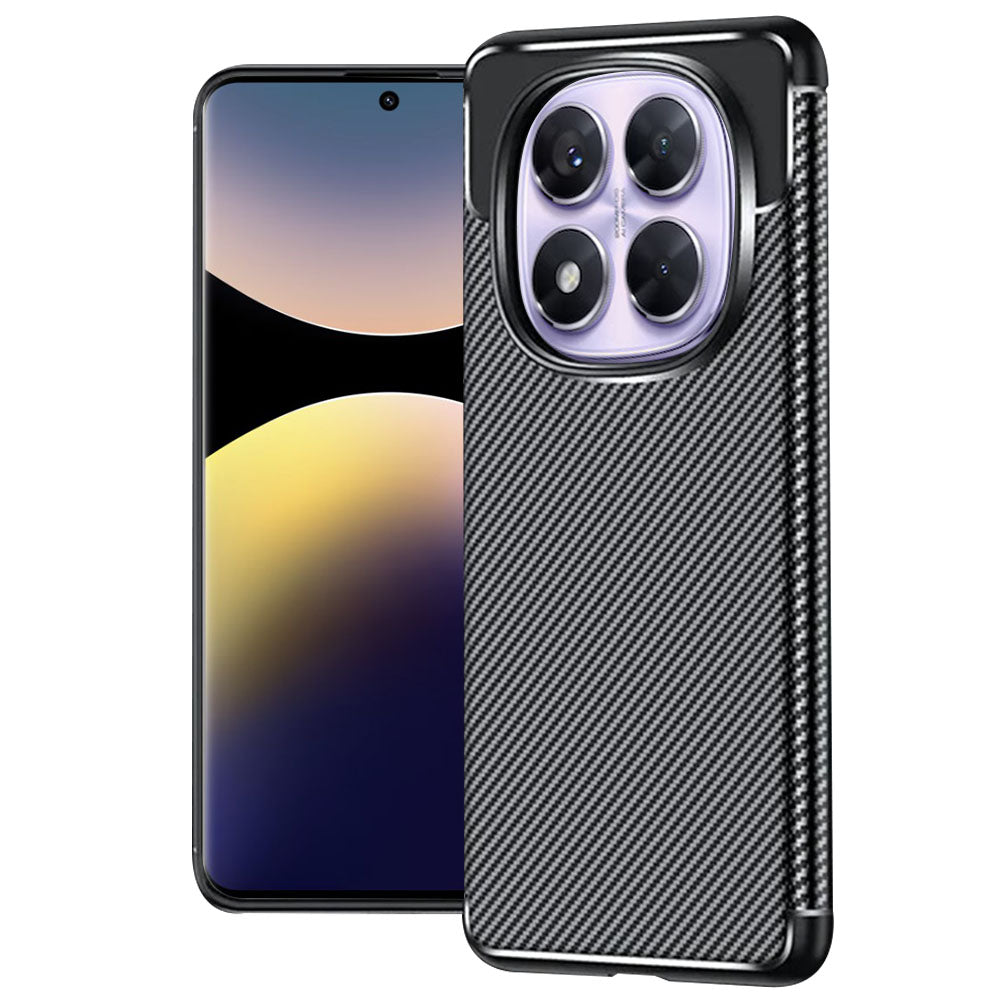 Custodia per Xiaomi Redmi Note 14 Pro+ 5G / Note 14 Pro 5G / Poco X7, Techsuit, CarbonFiber, Nera
