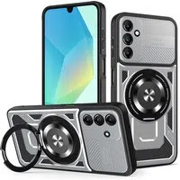 Custodia per Samsung Galaxy A16 5G A166 / A16 4G A165, Techsuit, RuggedCam, Grigio — 3