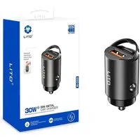 Caricabatterie Auto Lito IN-C03, 30W, 3A, 1 x USB-A - 1 x USB-C, Nero — 3