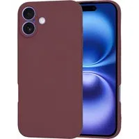 Custodia per Apple iPhone 16, Techsuit, SoftFlex, Ciliegia — 3
