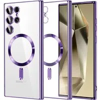 Custodia MagSafe per Samsung Galaxy S24 Ultra S928, Techsuit, Luxury Crystal, Viola Chiaro — 3
