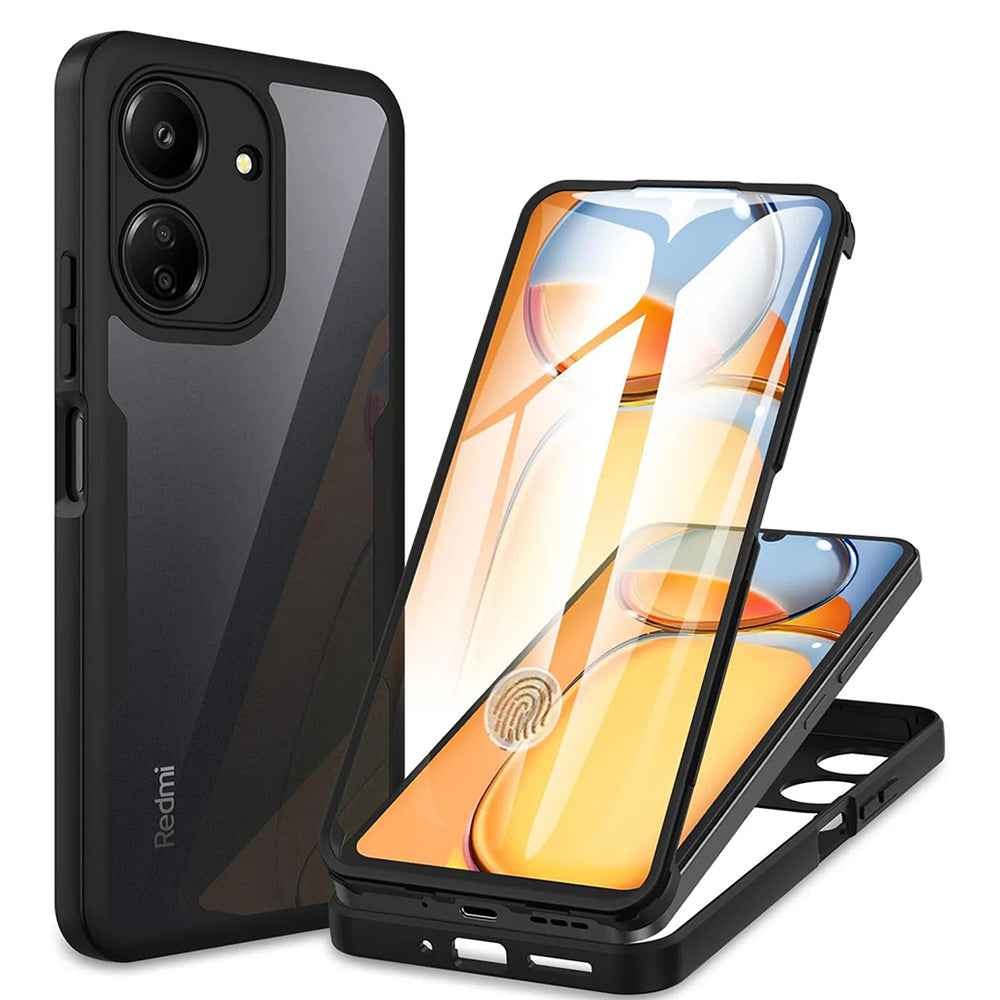 Techsuit Custodia per Xiaomi Poco C65 / Redmi 13C, Techsuit, ColorVerse 360, Nera
