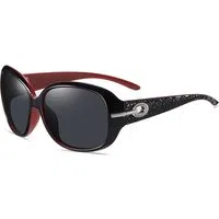 Occhiali da Sole Donna Techsuit 2012, Polarizzati, Protezione UV, Nero Rosso Grigio — 3