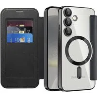 Custodia MagSafe per Samsung Galaxy S24+ S926, Techsuit, SmartMag Book, Nera — 3