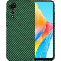Custodia per Oppo A78 4G, Techsuit, Carbonite FiberShell, Verde — 3