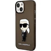 Custodia per Apple iPhone 14 Plus, Karl Lagerfeld, IML Ikonik NFT, Nera Trasparente — 3