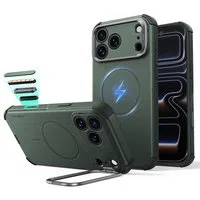 Custodia MagSafe per Apple iPhone 18 Pro / 17 Pro, ESR, Cyber Armor Kickstand, Verde