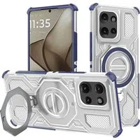 Custodia per Motorola Edge 50, Techsuit, Carbon Shield Pro, Blu — 3