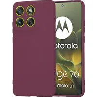 Custodia per Motorola Edge 70, Techsuit, SoftFlex, Ciliegia — 3