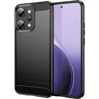 Custodia per Oppo Reno14 Pro, Techsuit, Carbonio, Nera — 3