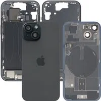 Cover Batteria Apple iPhone 15, Con Scocca Centrale, Parti Complete, Nero, Swap Premium — 3