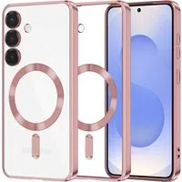 Custodia MagSafe per Samsung Galaxy S25 S931, Techsuit, Luxury Crystal, Rosa — 3
