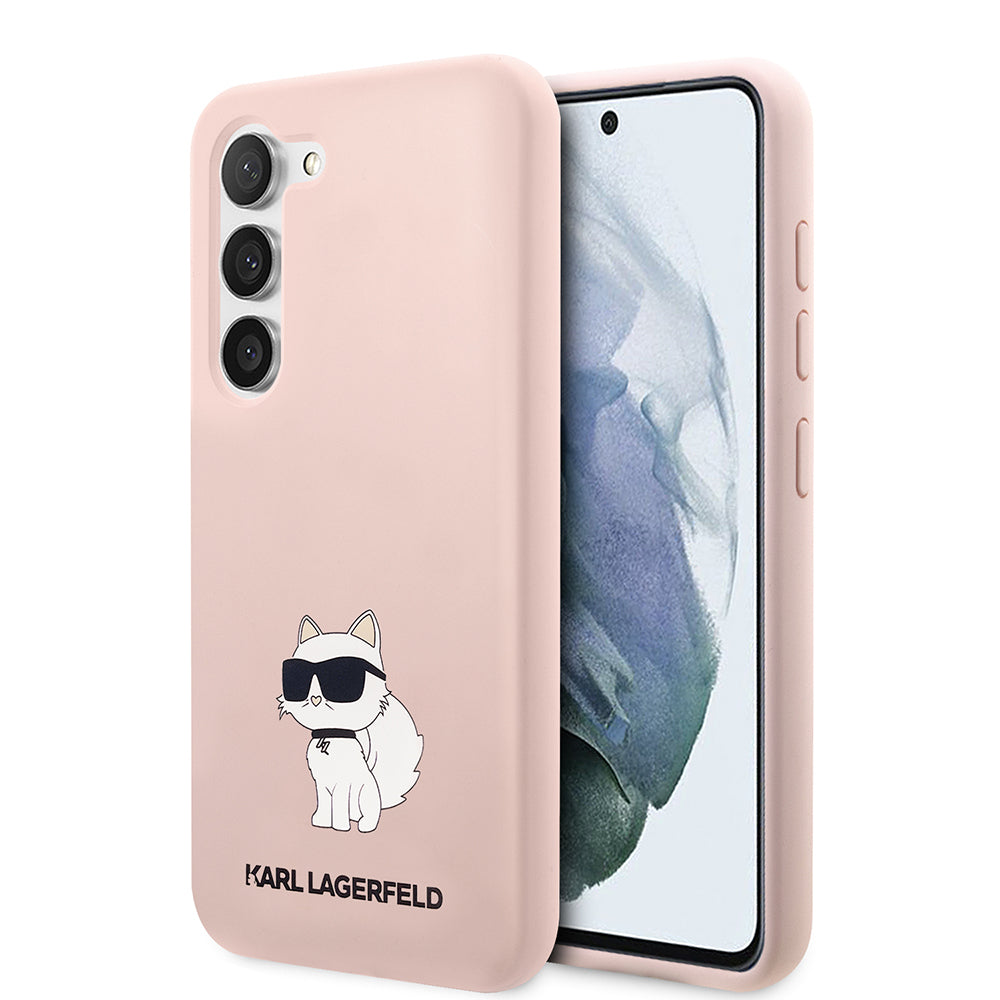 Karl Lagerfeld Custodia per Samsung Galaxy S23+ S916, Karl Lagerfeld, Silicone Choupette, Rosa