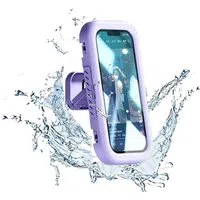 Custodia da Parete con Membrana Tattile Techsuit LC-999 per Telefono, Impermeabile, Viola — 3
