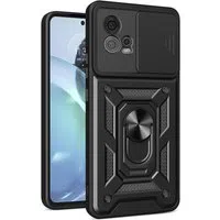Custodia per Motorola Moto G72, Techsuit, CamShield, Nera — 3