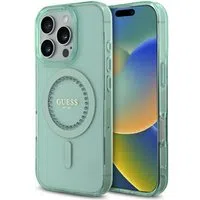 Custodia MagSafe per Apple iPhone 16 Pro Max, Guess, IML Rhinestone, Verde — 3