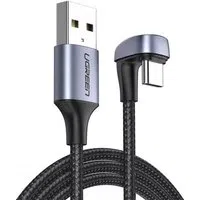 Cavo dati e ricarica USB-A - USB-C UGREEN US311 angolato, 18W, 1m, grigio — 3