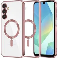 Custodia MagSafe per Samsung Galaxy A16 5G A166 / A16 4G A165, Techsuit, Luxury Crystal, Rosa — 3