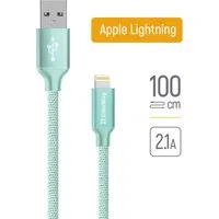 Cavo Dati e Ricarica USB-A - Lightning ColorWay CW-CBUL004, 18W, 1m, Verde — 3