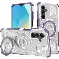 Custodia per Samsung Galaxy A16 5G A166 / A16 4G A165, Techsuit, Carbon Shield Pro, Viola — 3