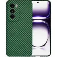 Custodia per Oppo Reno12, Techsuit, Carbonite FiberShell, Verde — 3