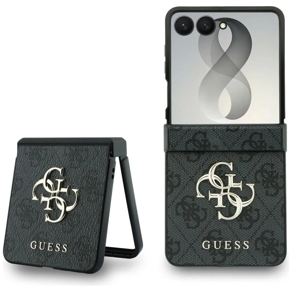 Custodia per Samsung Galaxy Z Flip8 F776, Guess, 4G Big Logo, Nera — 2