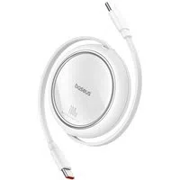 Cavo Dati e Ricarica USB-C - USB-C Baseus Free2Draw Mini Retractable, 100W, 1m, Bianco P10364500211-00 — 3