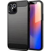 Custodia per Apple iPhone 12 / 12 Pro, OEM, Carbonio, Nera — 3