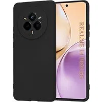 Custodia per Realme 14 Pro, Techsuit, SoftFlex, Nera — 3