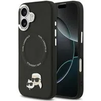 Custodia MagSafe per Apple iPhone 17, Karl Lagerfeld, Karl & Choupette Pins, Nera — 3