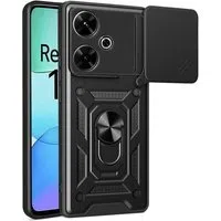 Custodia per Xiaomi Poco M6 4G / Redmi 13, Techsuit, CamShield, Nera — 3