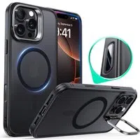 Custodia MagSafe per Apple iPhone 16 Pro, ESR, Classic Hybrid Kickstand Slide, Nera Satinata — 3