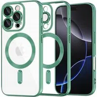 Custodia MagSafe per Apple iPhone 16 Pro Max, Techsuit, Luxury Crystal, Verde Chiaro — 3