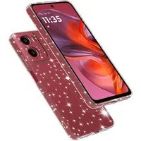 Custodia per Motorola Moto E15 / G05, Techsuit, SparkleSkin, Trasparente — 3