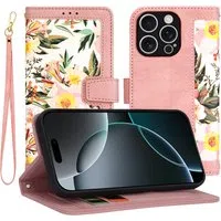 Custodia per Apple iPhone 16 Pro, Techsuit, FlipCraft, Rosa — 3