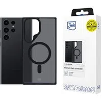 Custodia MagSafe per Samsung Galaxy S23 Ultra S918, 3MK, Smoke MagCase, nero — 3